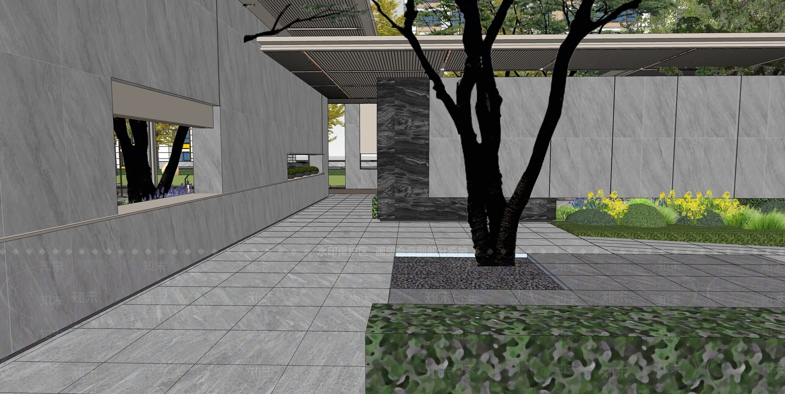 现代简约其他景观小建筑SU模型下载【ID:1201197203】