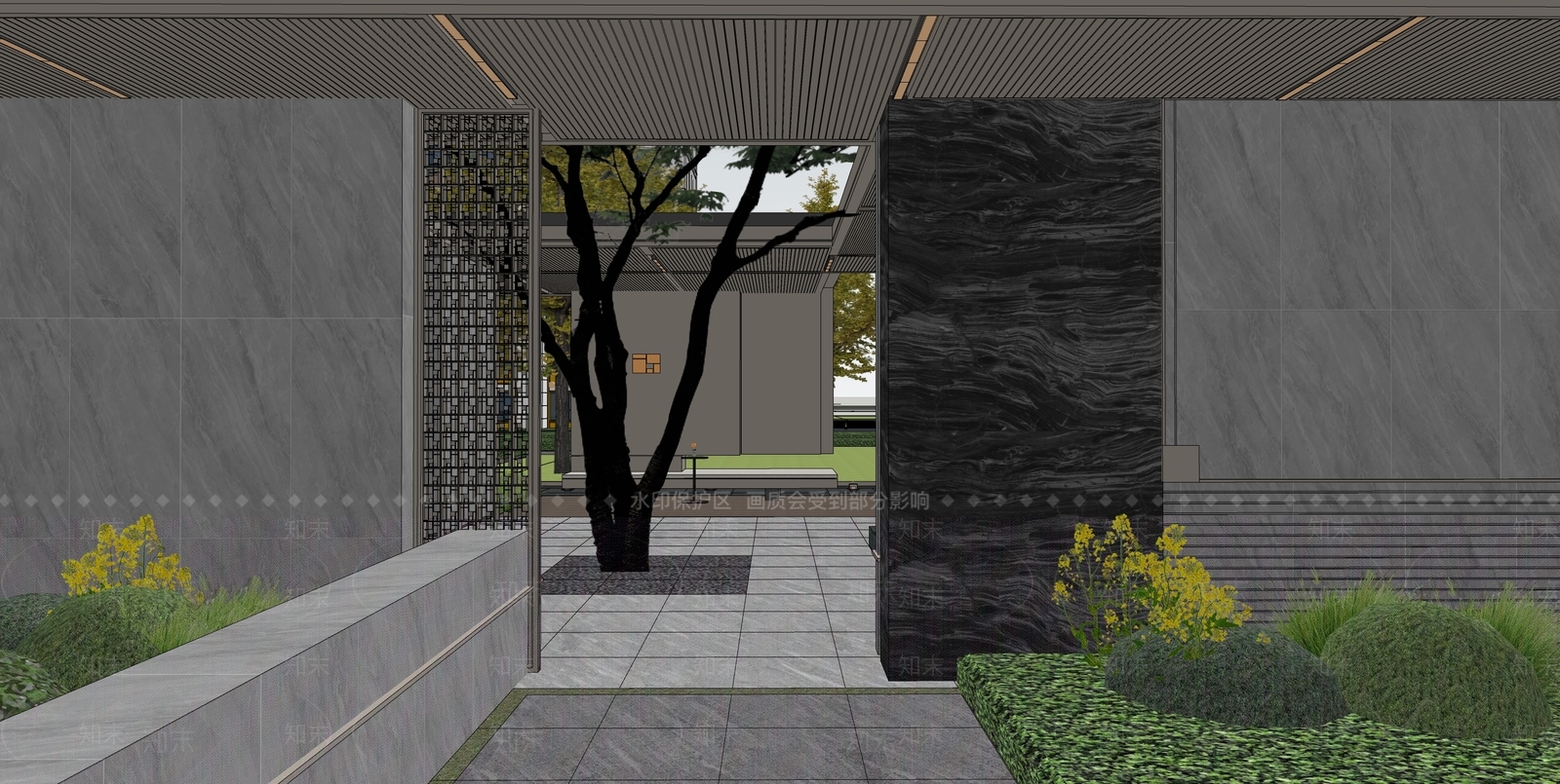 现代简约其他景观小建筑SU模型下载【ID:1201197203】