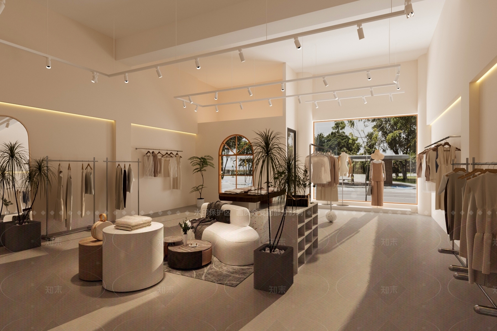 现代服装店3D模型下载【ID:1201203924】