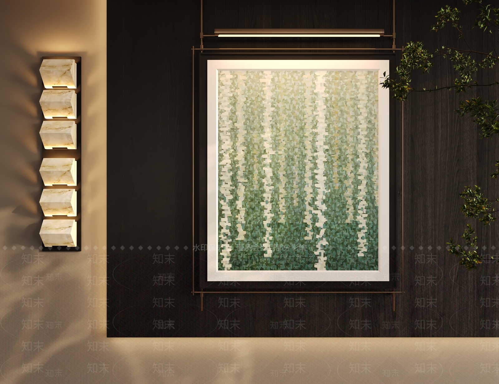 现代极简挂画3D模型下载【ID:1201205621】