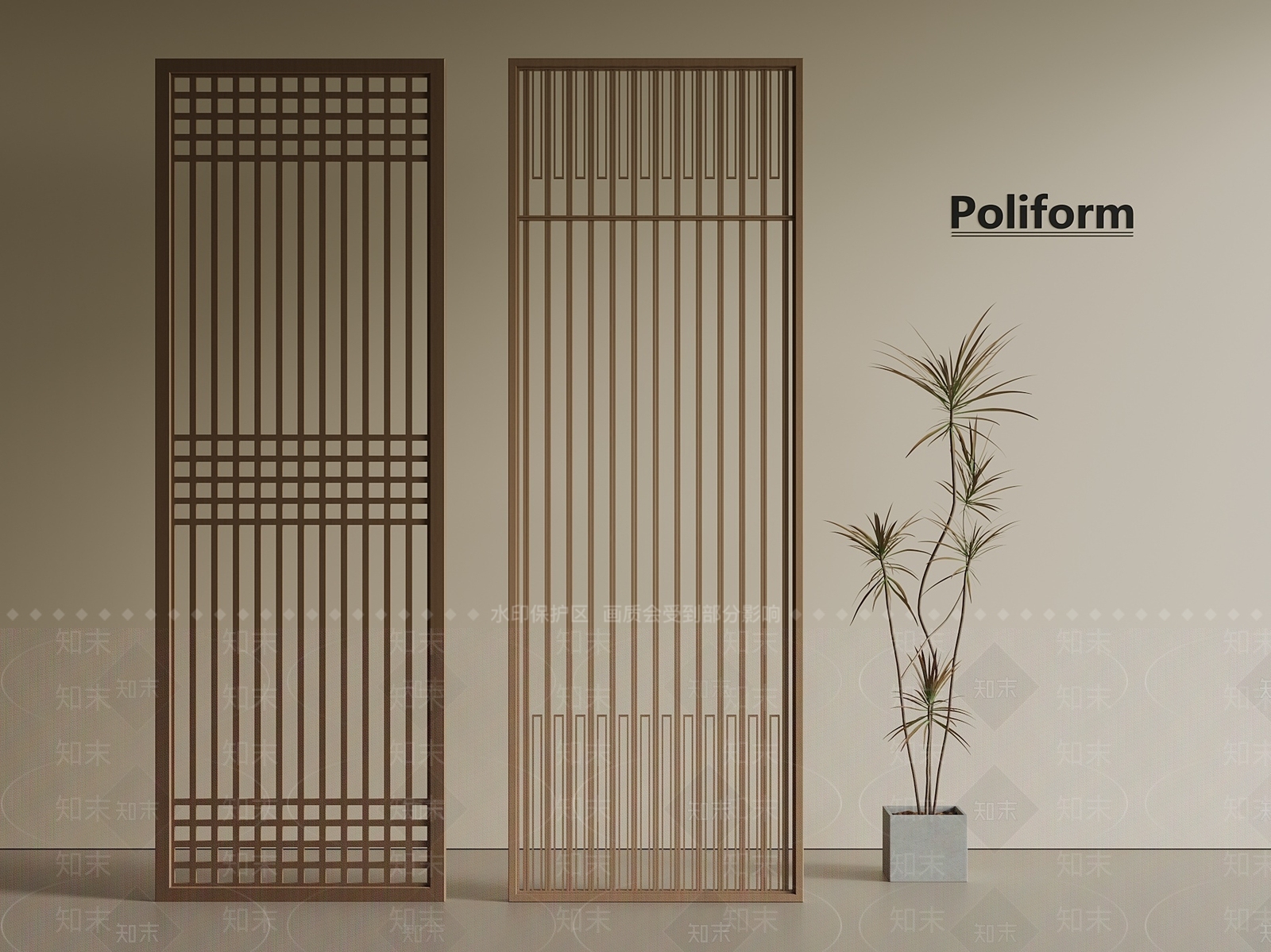 中古新中式隔断SU模型下载【ID:1201208361】