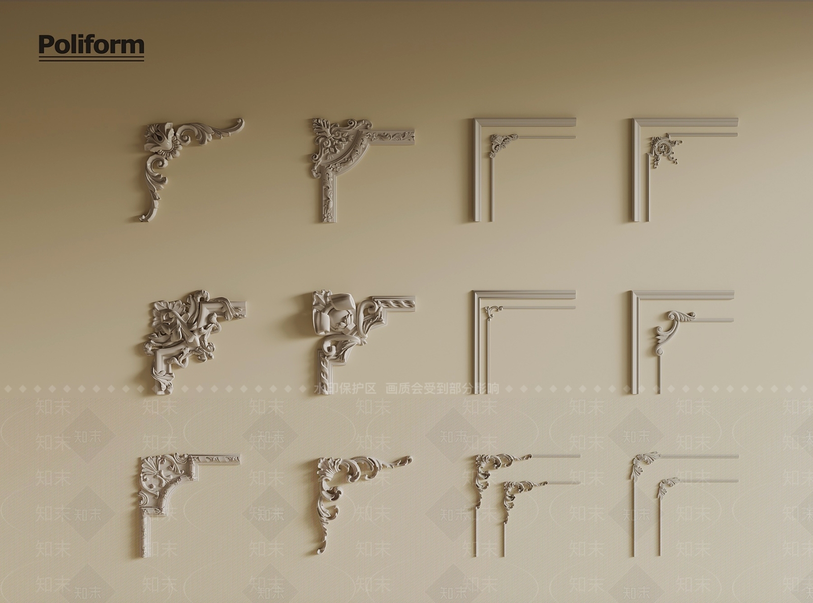 法式雕花3D模型下载【ID:1201208498】