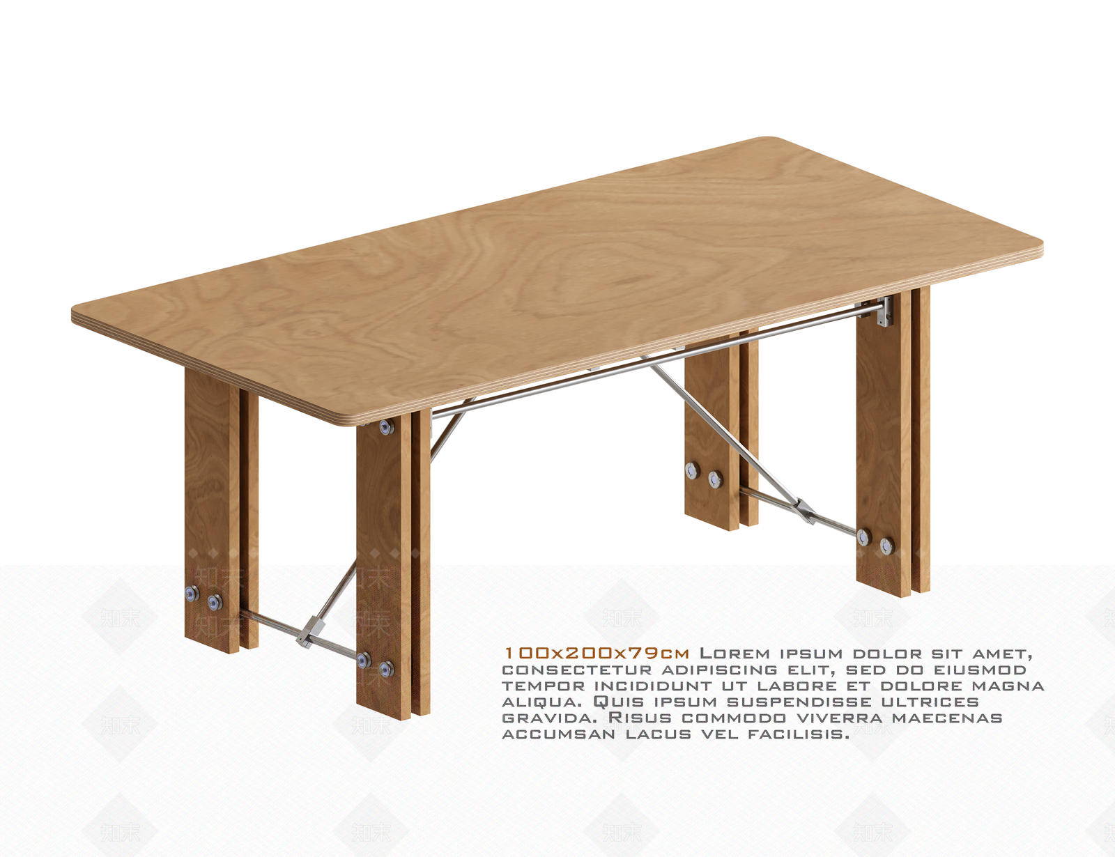 现代复古办公桌SU模型下载【ID:1201208925】