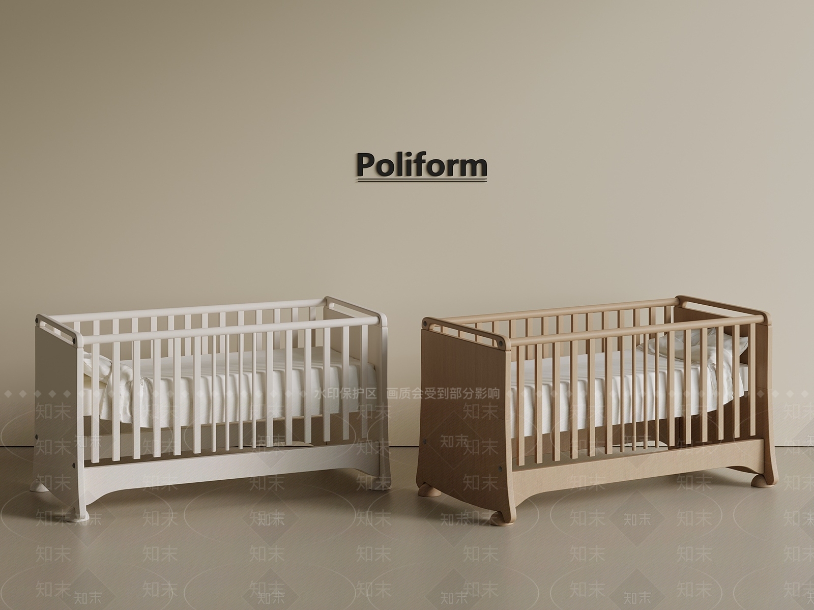 新中式儿童床SU模型下载【ID:1201209599】