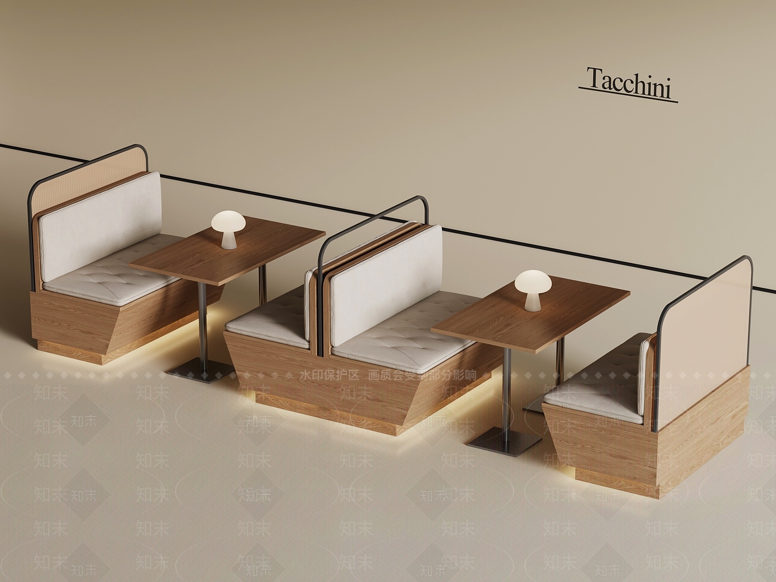 现代餐桌椅SU模型下载【ID:1201212167】