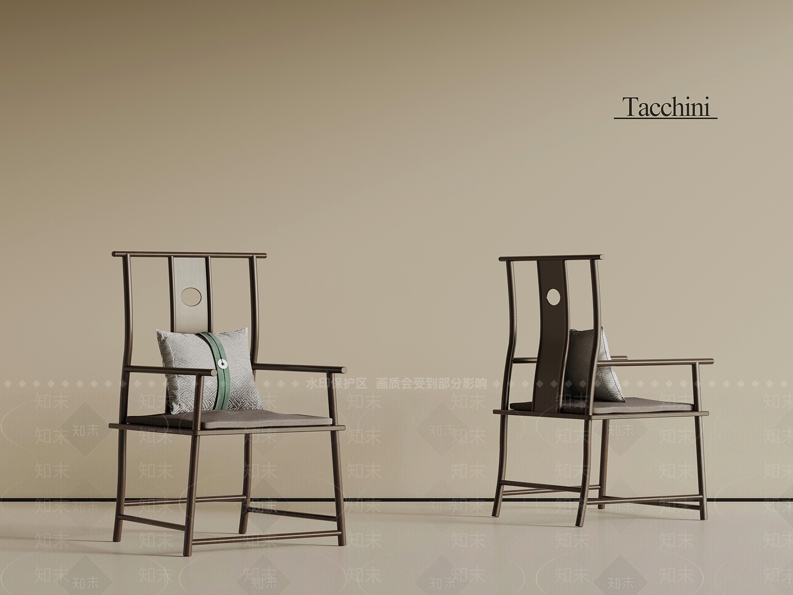 新中式餐椅SU模型下载【ID:1201213745】