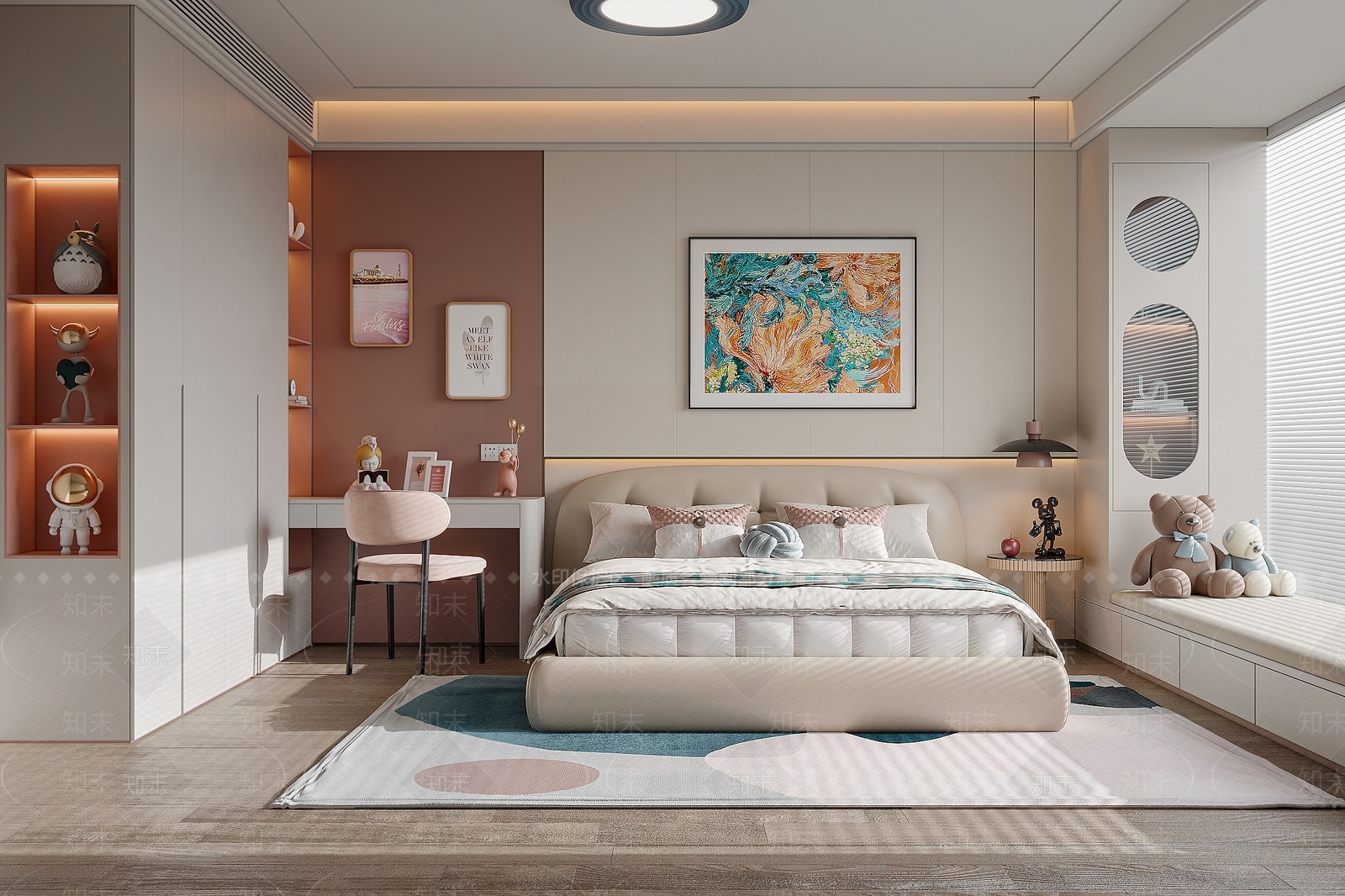 软包双人床双人床3D模型下载【ID:1227498798】