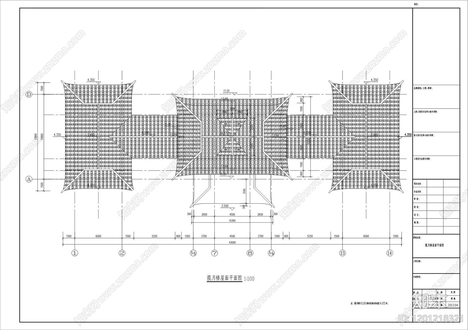 仿古建筑cad施工图下载【ID:1201218321】