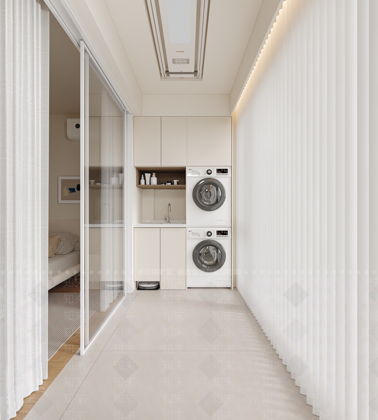 现代简约阳台3D模型下载【ID:1201218172】