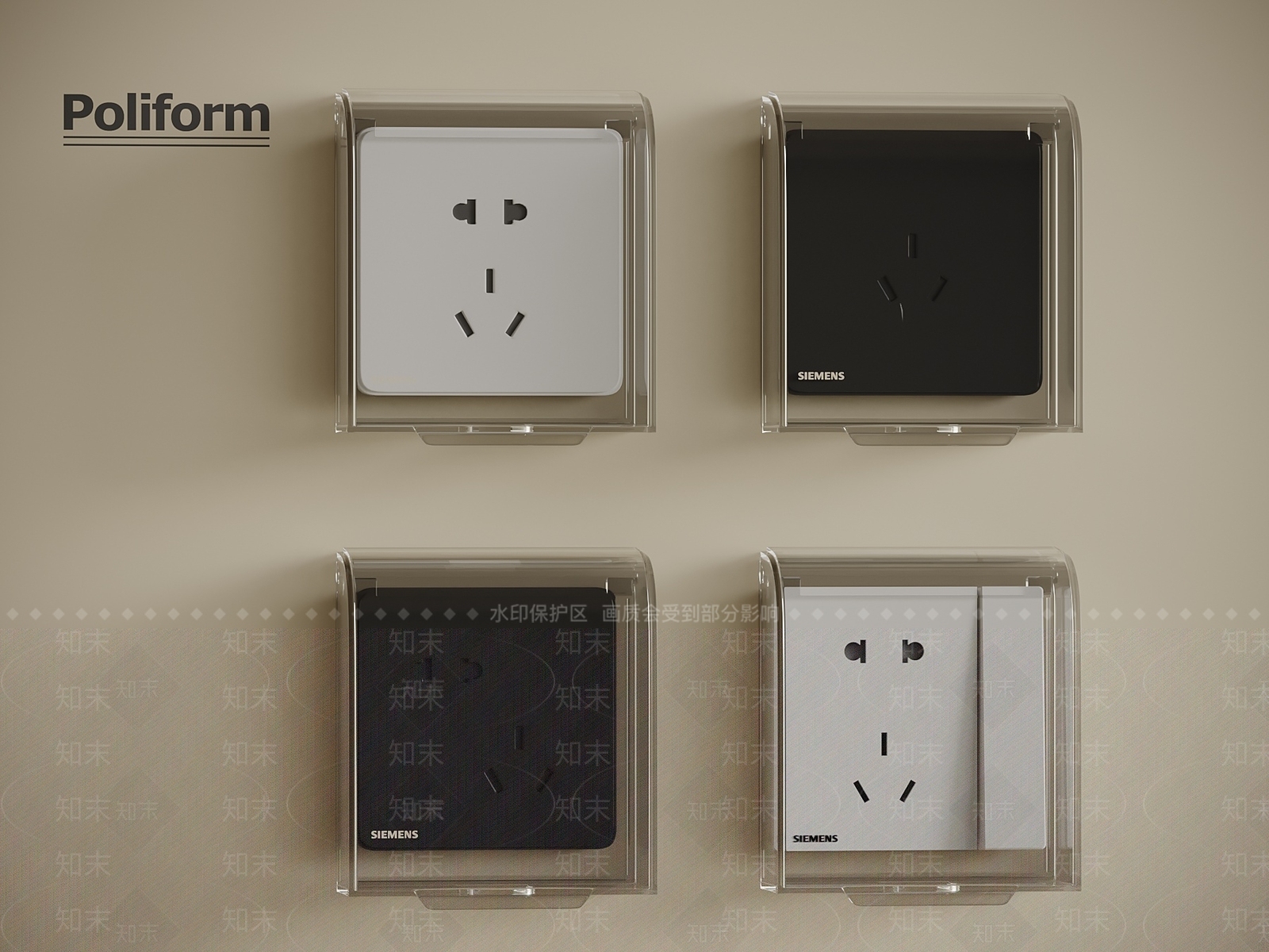 现代插座3D模型下载【ID:1201218989】