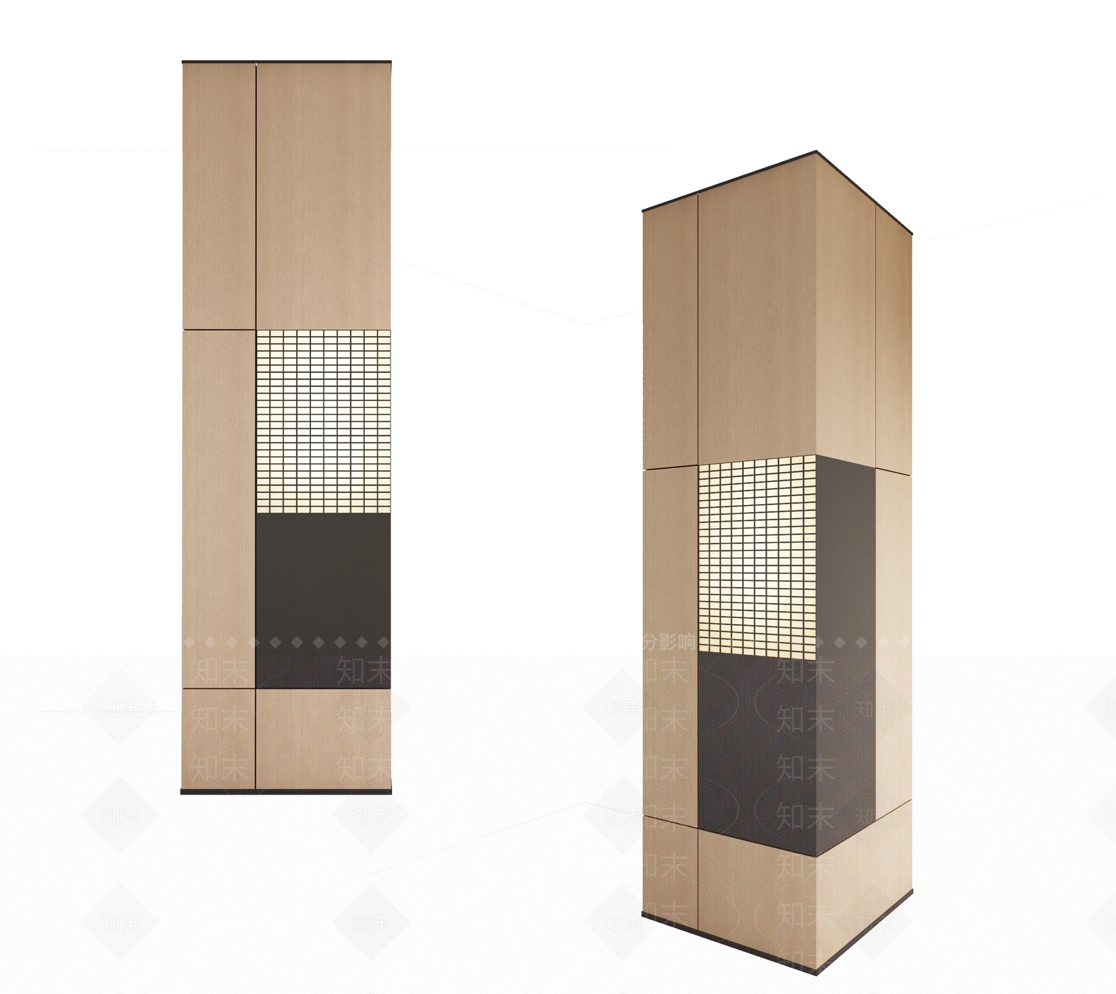 现代复古柱子3D模型下载【ID:1201221192】