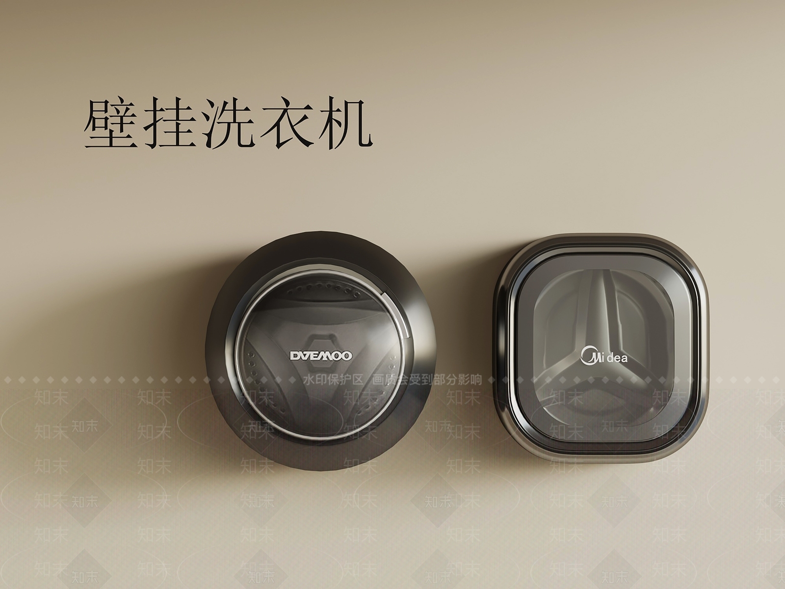 洗衣机SU模型下载【ID:1201221365】