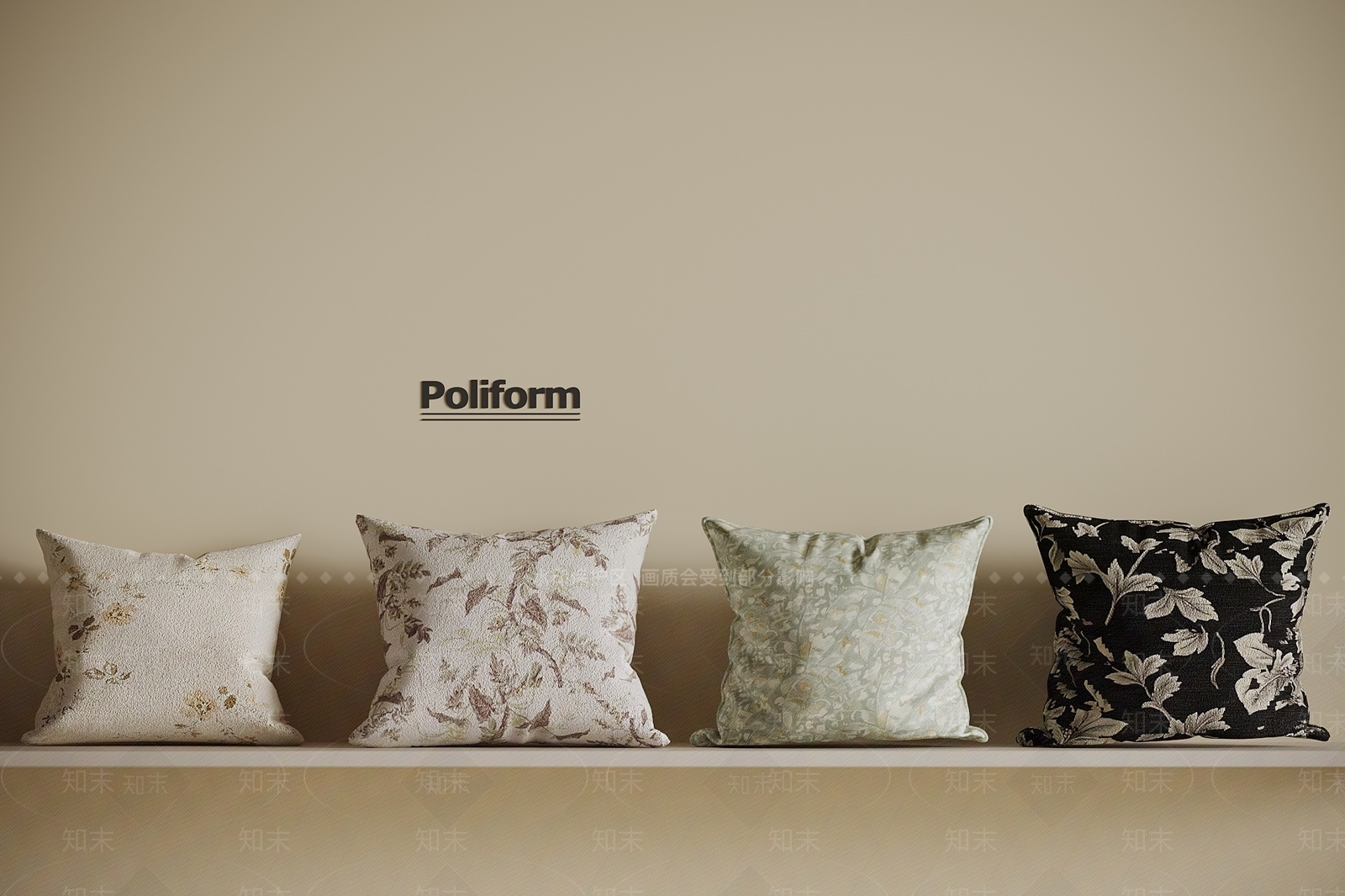 法式抱枕3D模型下载【ID:1201221667】