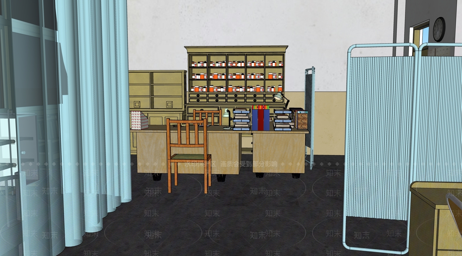 中式学校建筑SU模型下载【ID:1201222982】