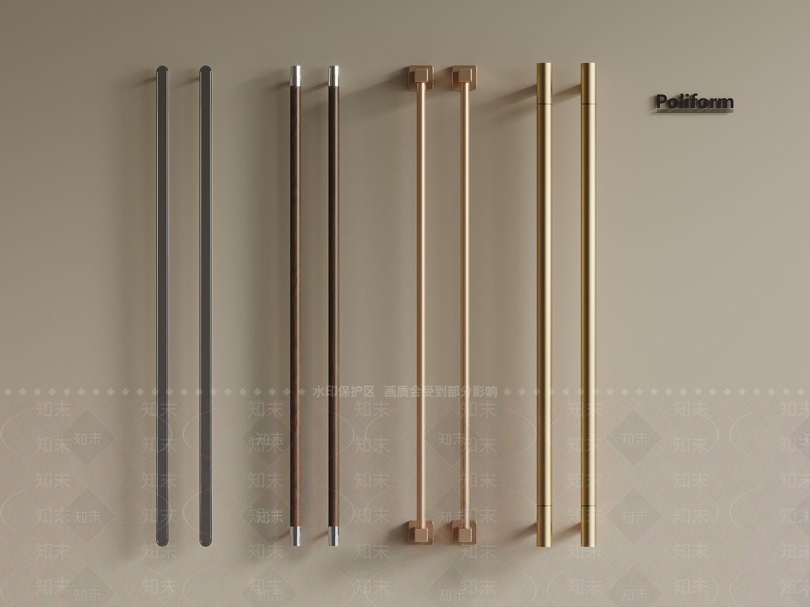 现代新中式拉手3D模型下载【ID:1201224293】