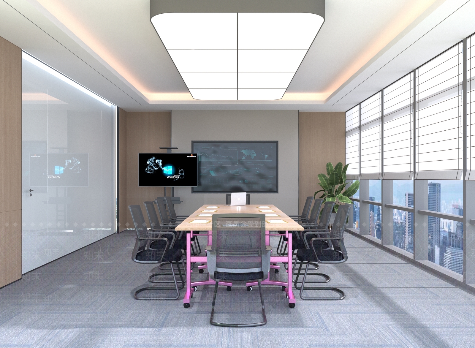 现代会议室3D模型下载【ID:1201224371】