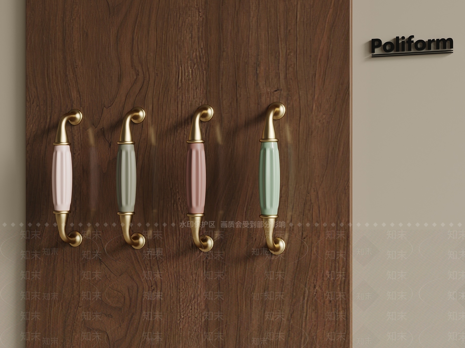 法式欧式拉手SU模型下载【ID:1201224689】