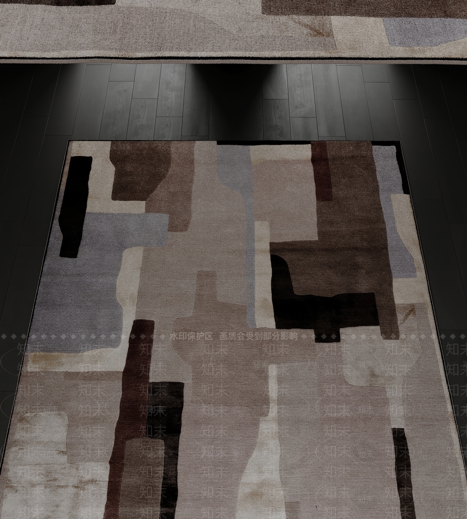 现代轻奢地毯3D模型下载【ID:1201226476】