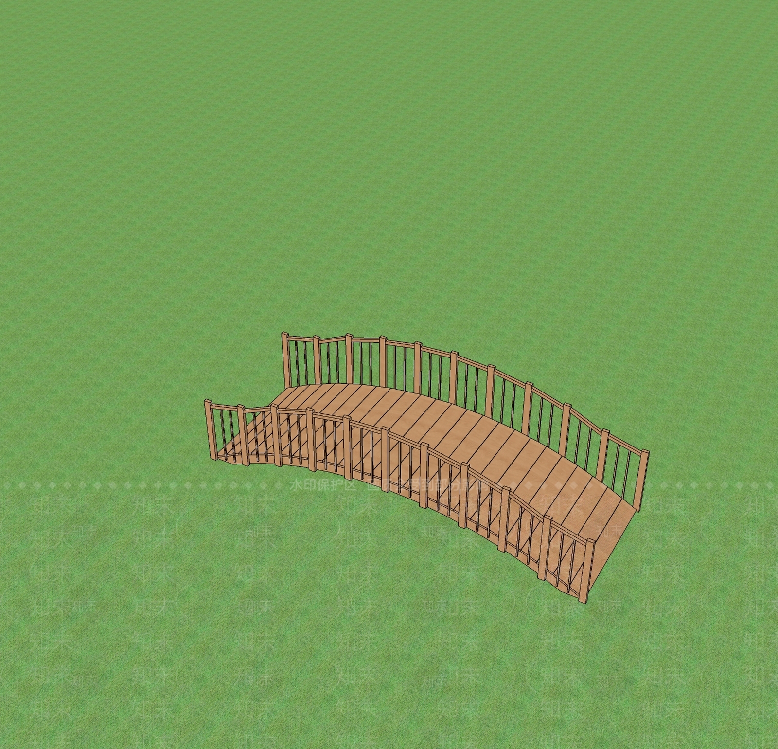 新中式景观桥SU模型下载【ID:1201226582】