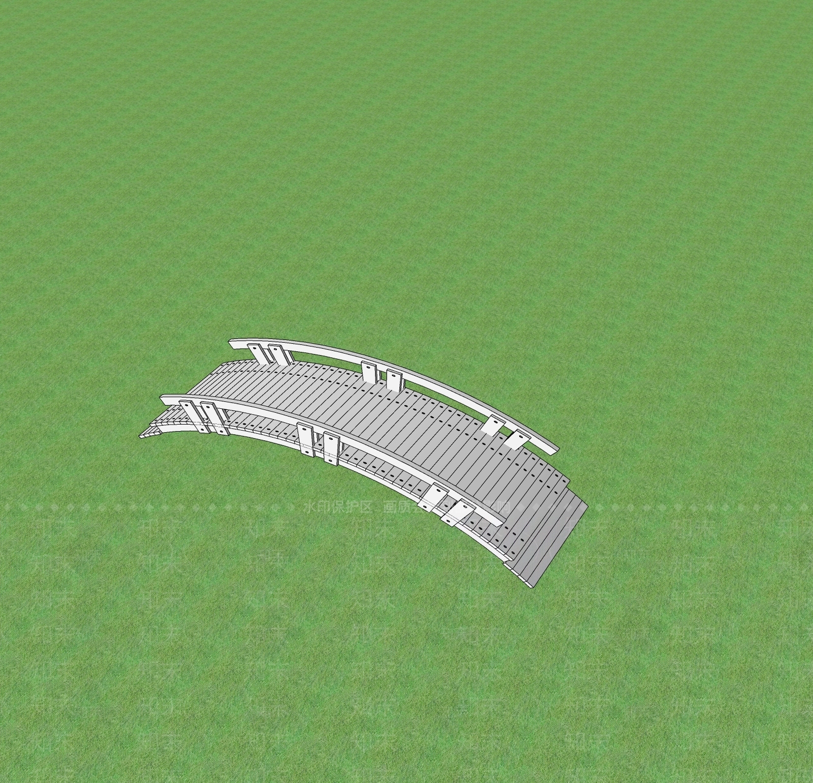 新中式景观桥SU模型下载【ID:1201226854】