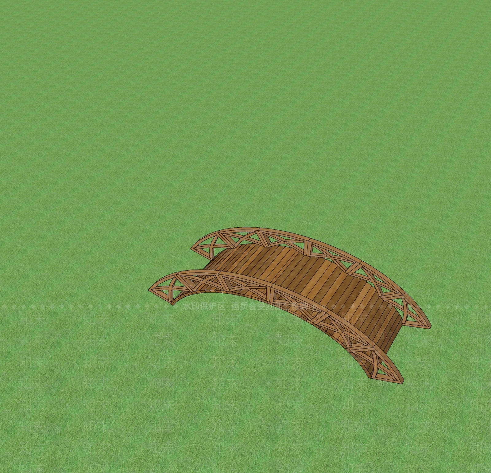 新中式景观桥SU模型下载【ID:1201227032】