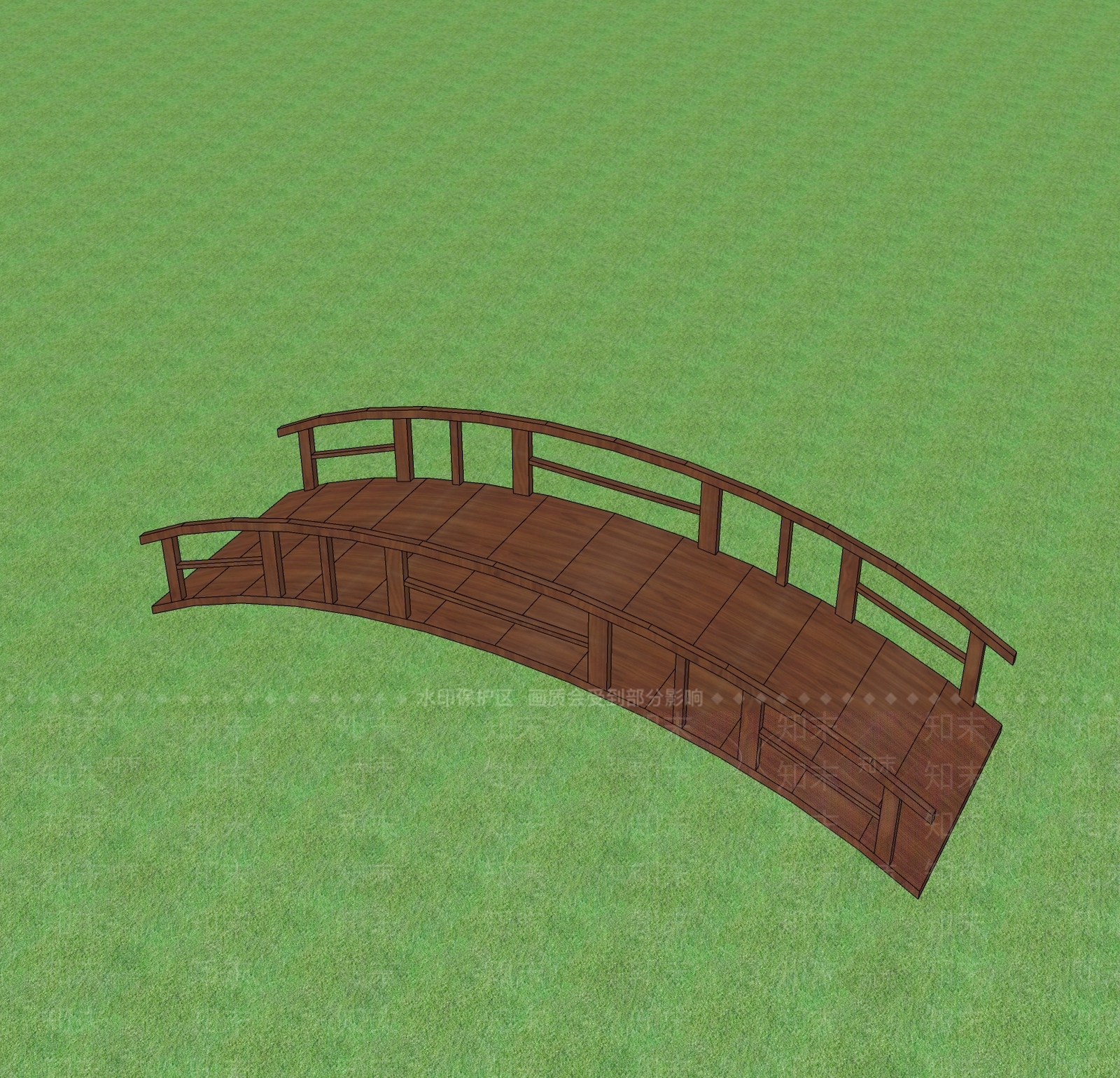 新中式景观桥SU模型下载【ID:1201227121】