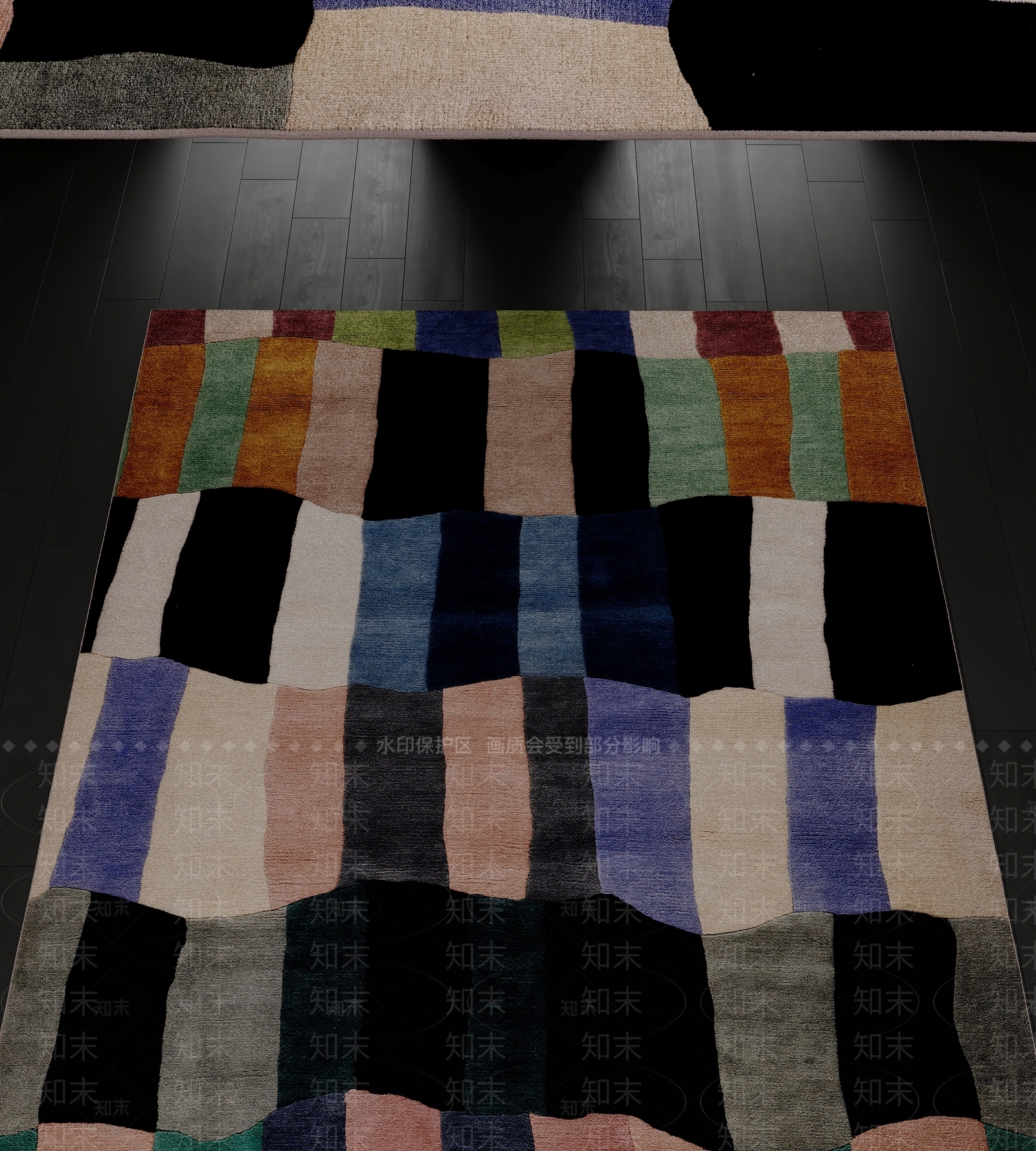 法式美式地毯3D模型下载【ID:1201227396】