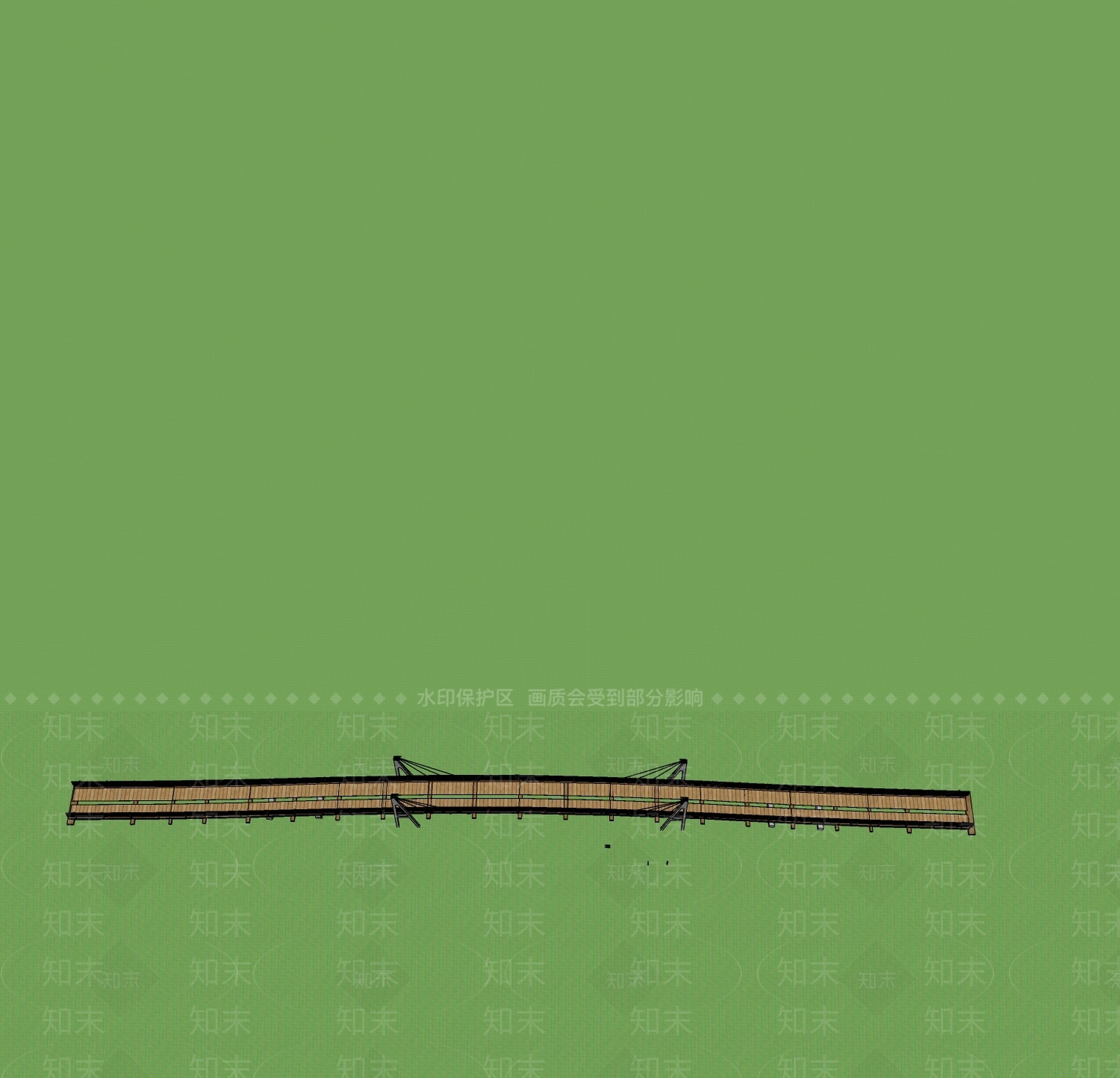 新中式景观桥SU模型下载【ID:1201227406】