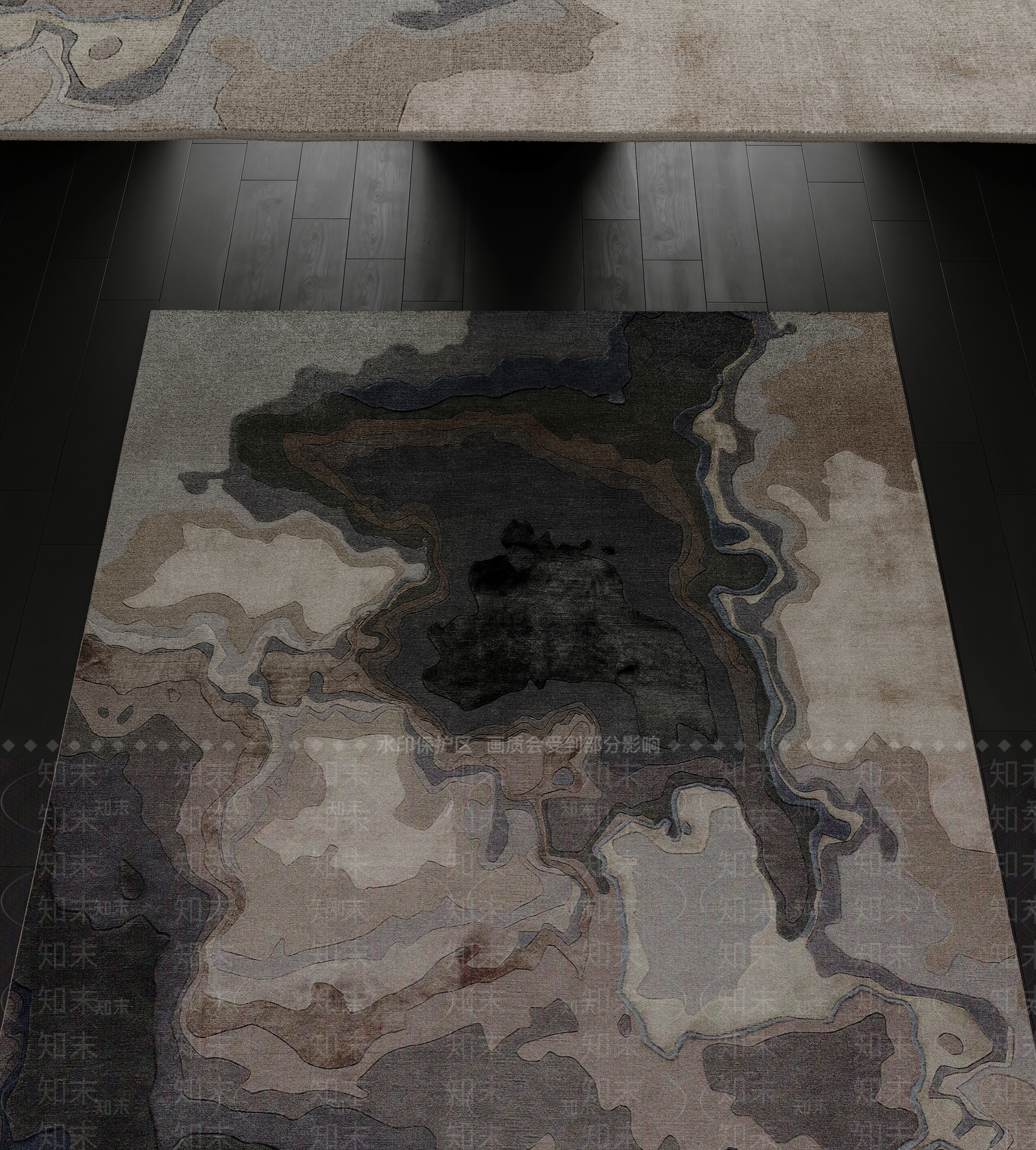 新中式中古地毯3D模型下载【ID:1201228309】