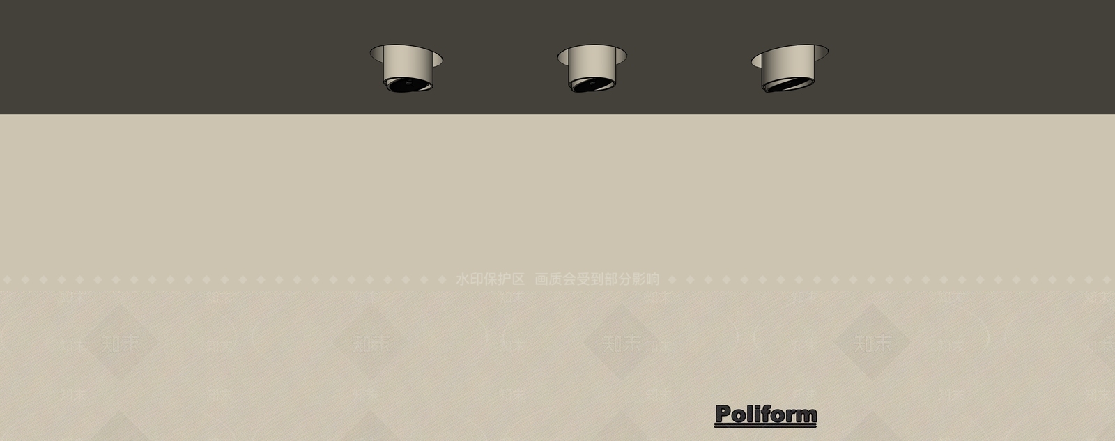 现代轻奢筒灯射灯SU模型下载【ID:1201230973】