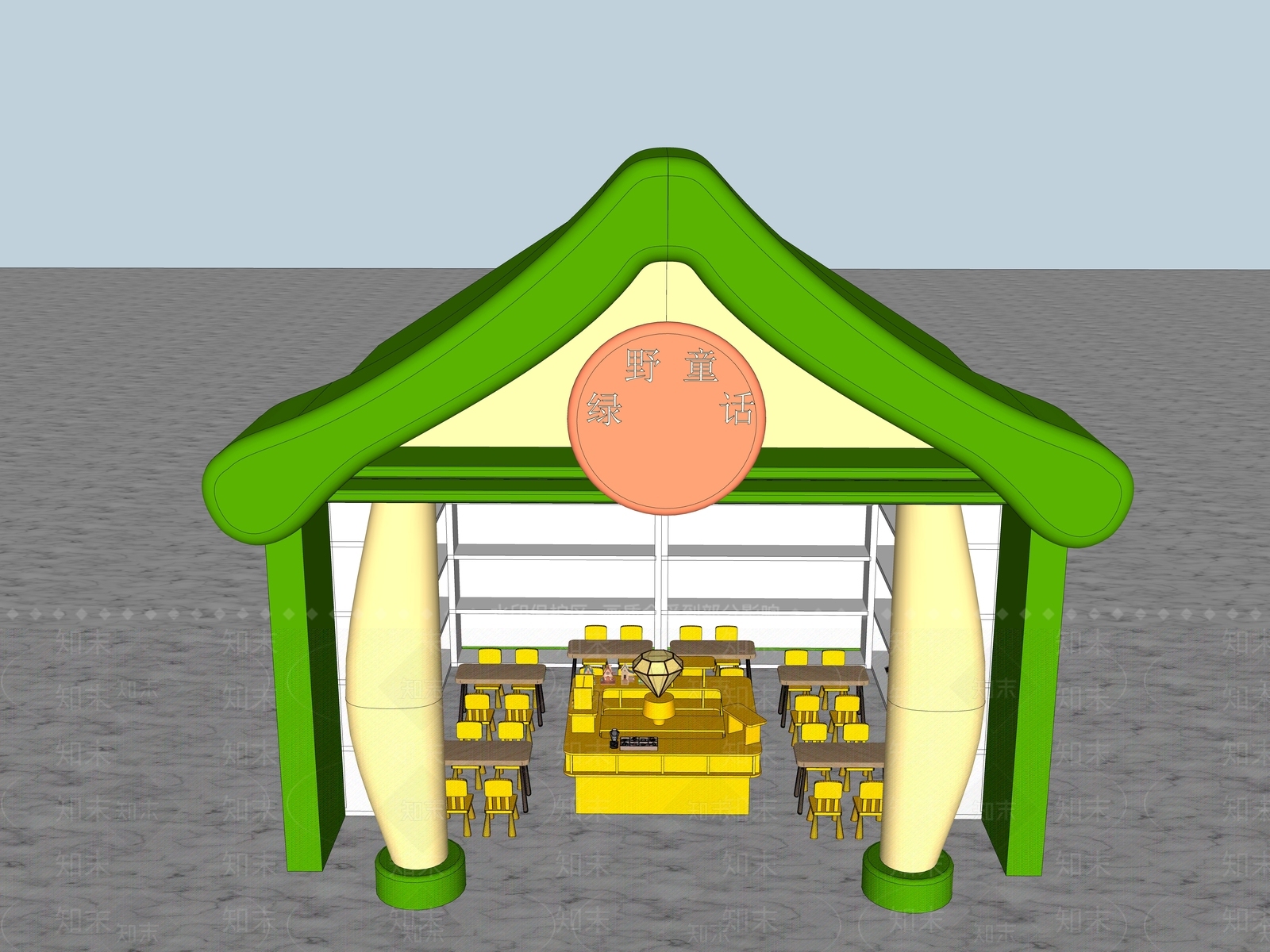 现代奶油玩具礼品店SU模型下载【ID:1201233987】