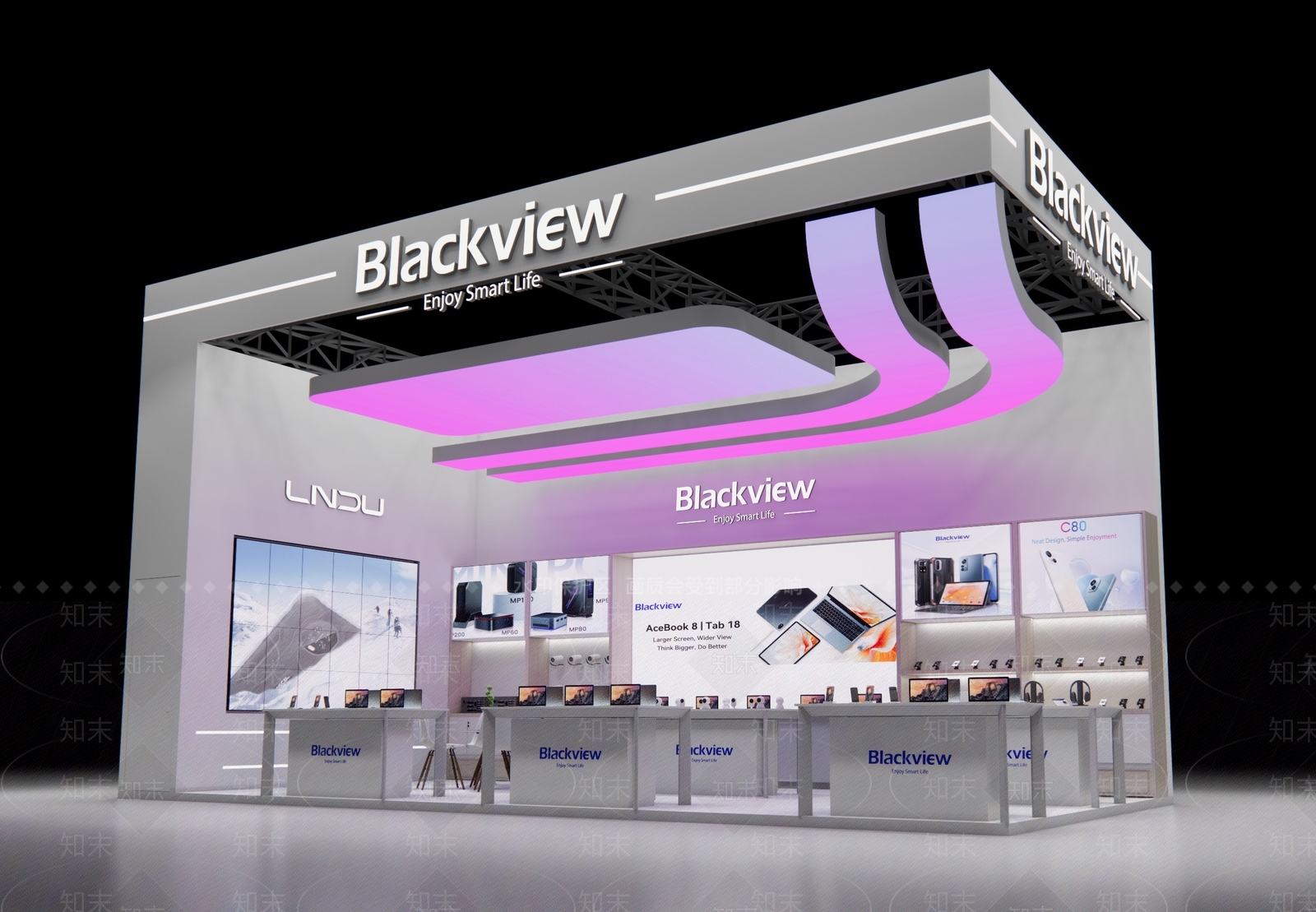 现代电子产品展台SU模型下载【ID:1201234531】