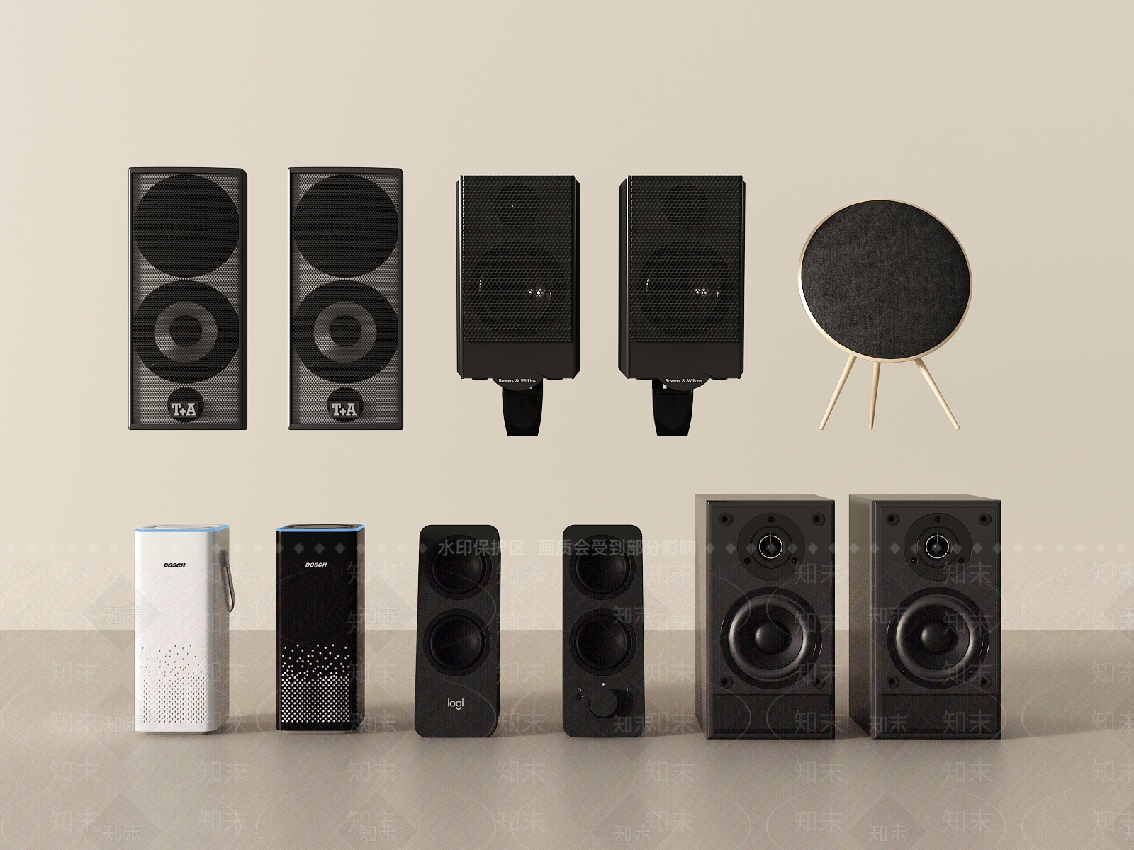 音响3D模型下载【ID:1201236703】