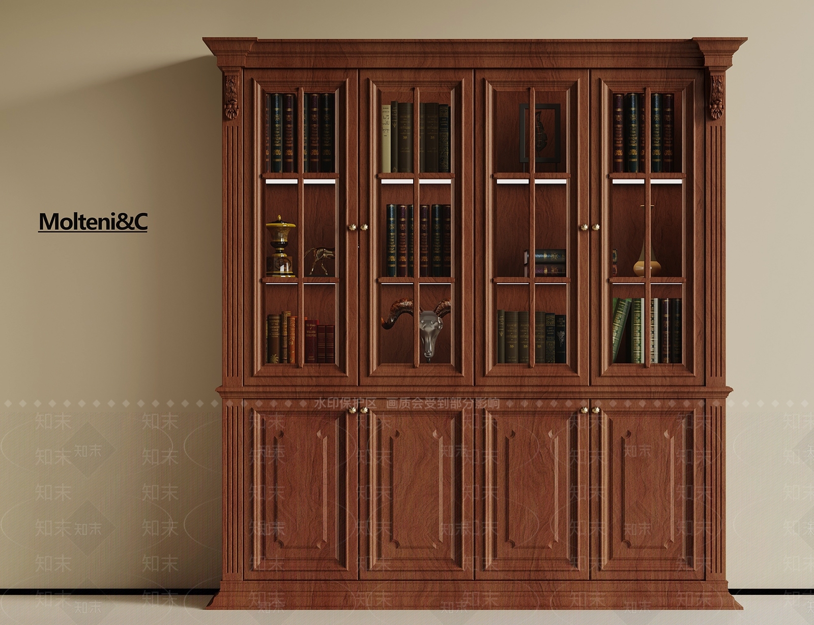 中古书柜SU模型下载【ID:1201237652】