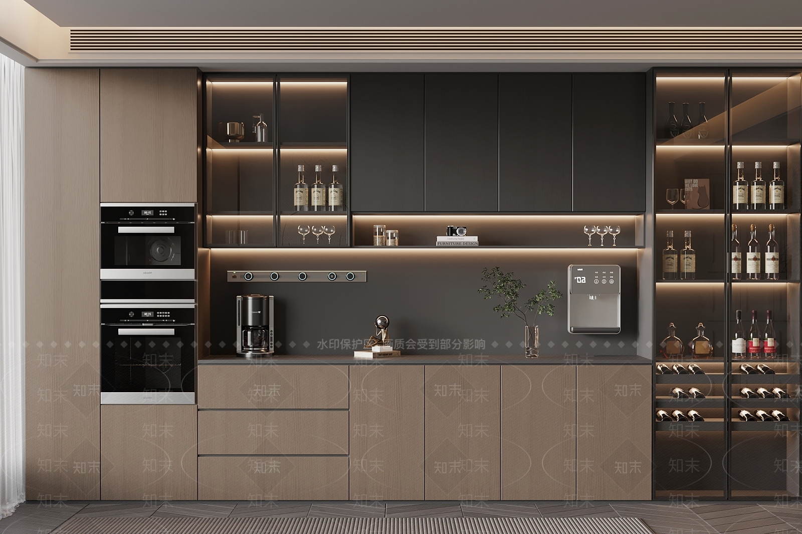 意式酒柜3D模型下载【ID:1201239056】