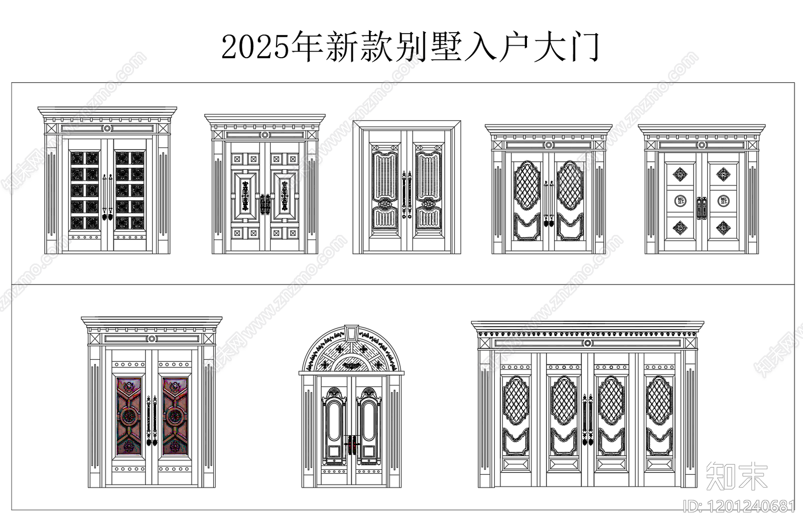铁艺大门cad施工图下载【ID:1201240681】