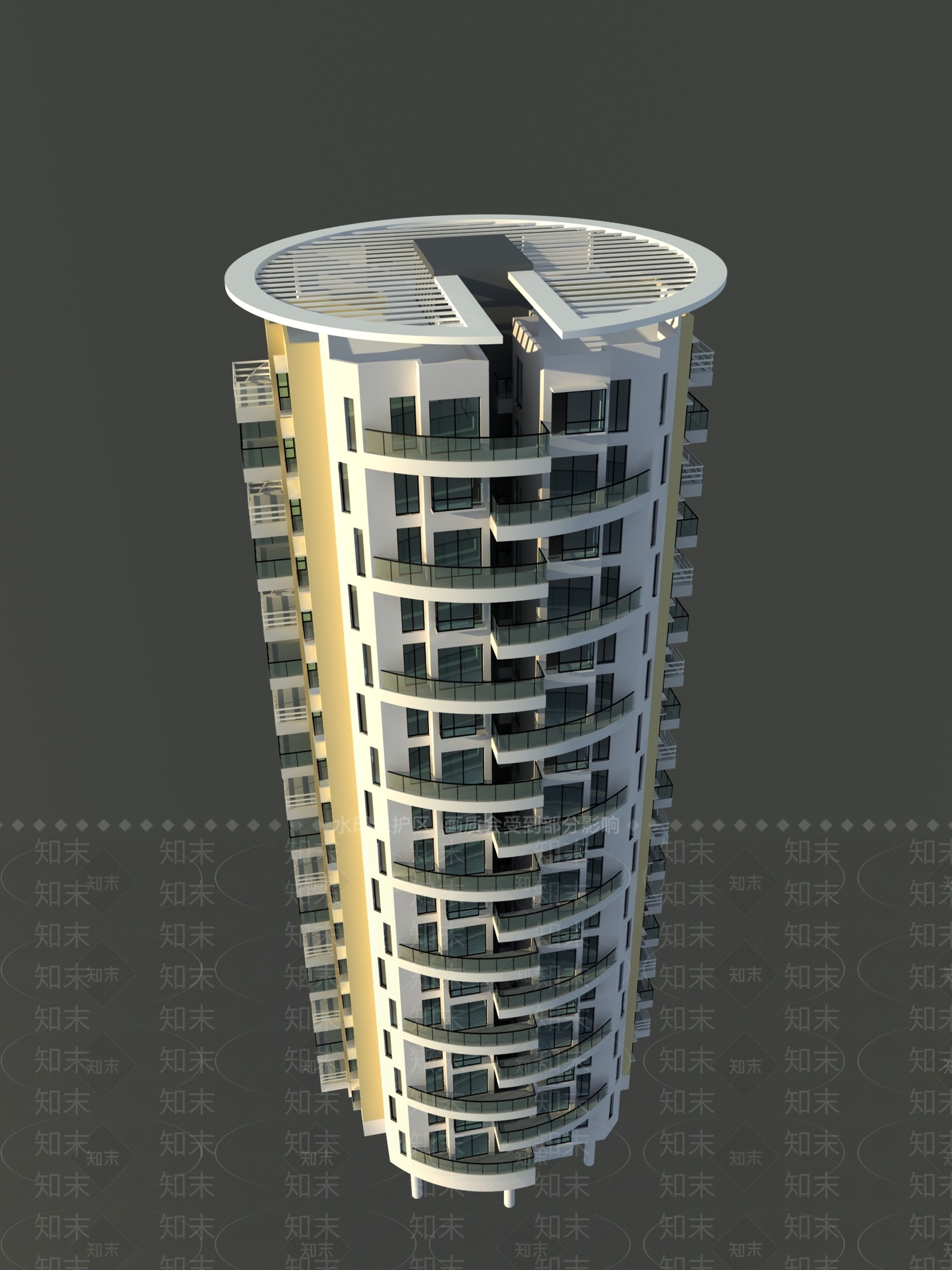 现代高层住宅3D模型下载【ID:1201241104】