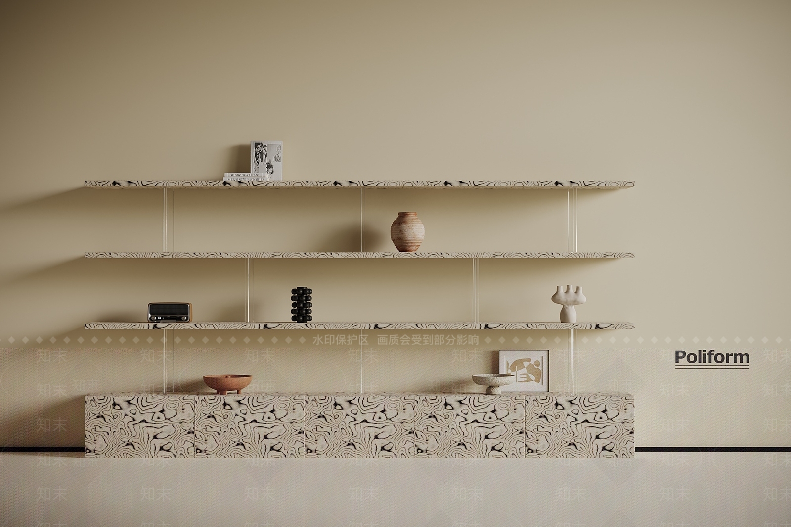 现代中古书架SU模型下载【ID:1201242596】