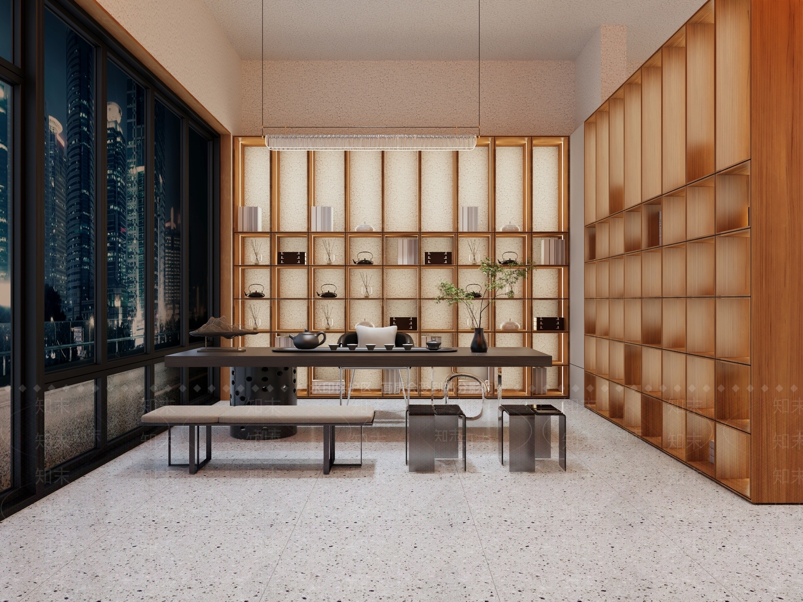 现代咖啡厅3D模型下载【ID:1201243585】