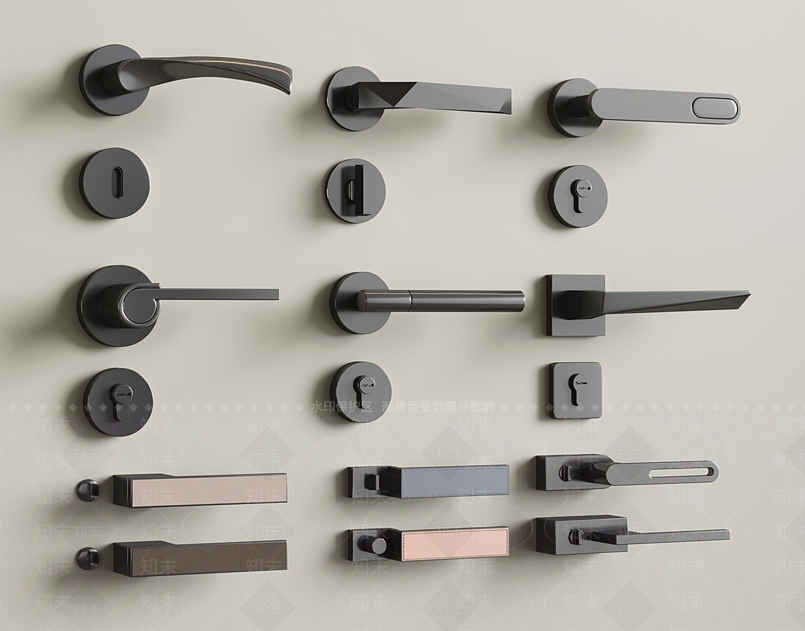 现代门把手SU模型下载【ID:1201244081】