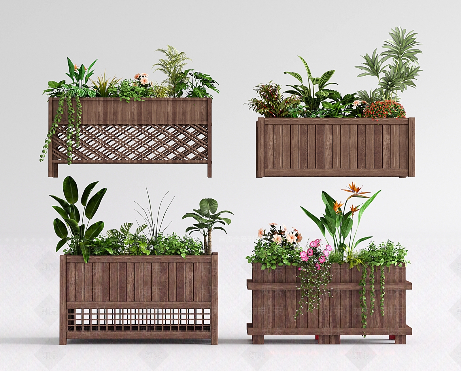 现代中古花钵花器SU模型下载【ID:1201246018】