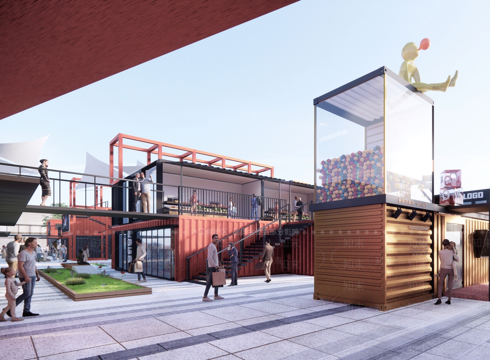 现代商业街SU模型下载【ID:1201247264】