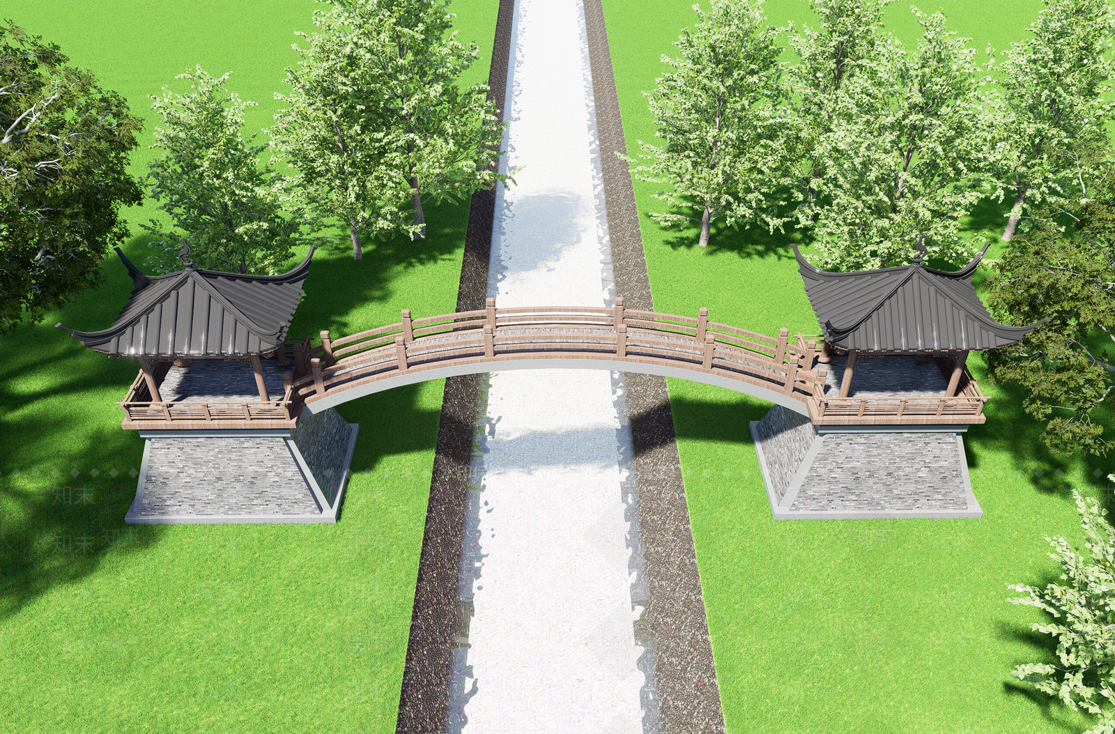 中式古建筑SU模型下载【ID:1201250854】