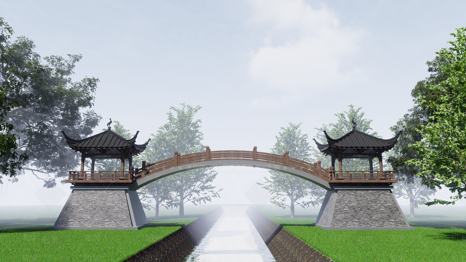 中式古建筑SU模型下载【ID:1201250854】
