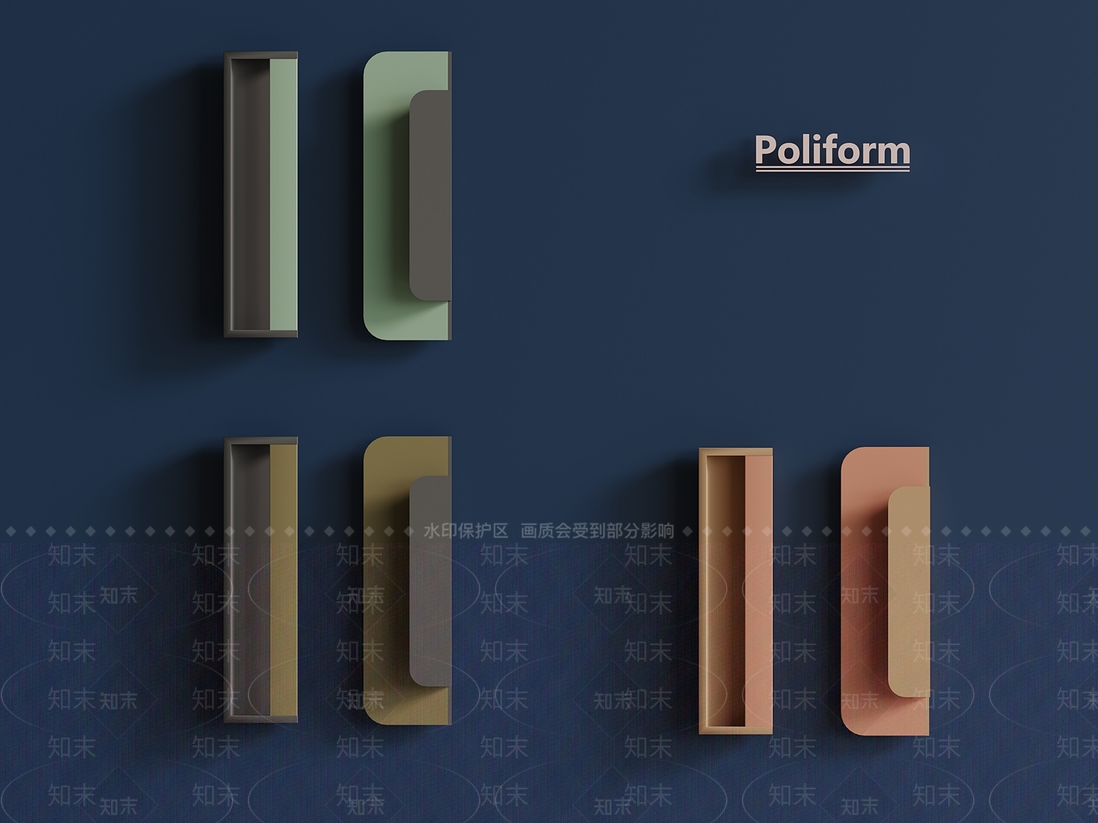 现代意式拉手3D模型下载【ID:1201252513】