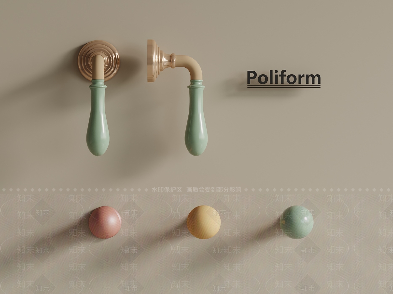 新中式法式拉手3D模型下载【ID:1201252854】