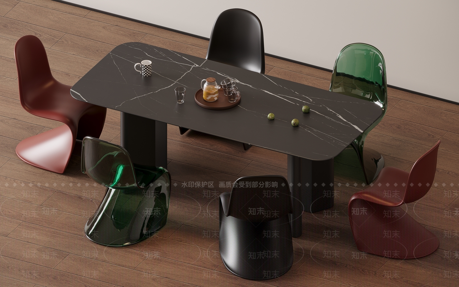 现代餐桌3D模型下载【ID:1201252983】