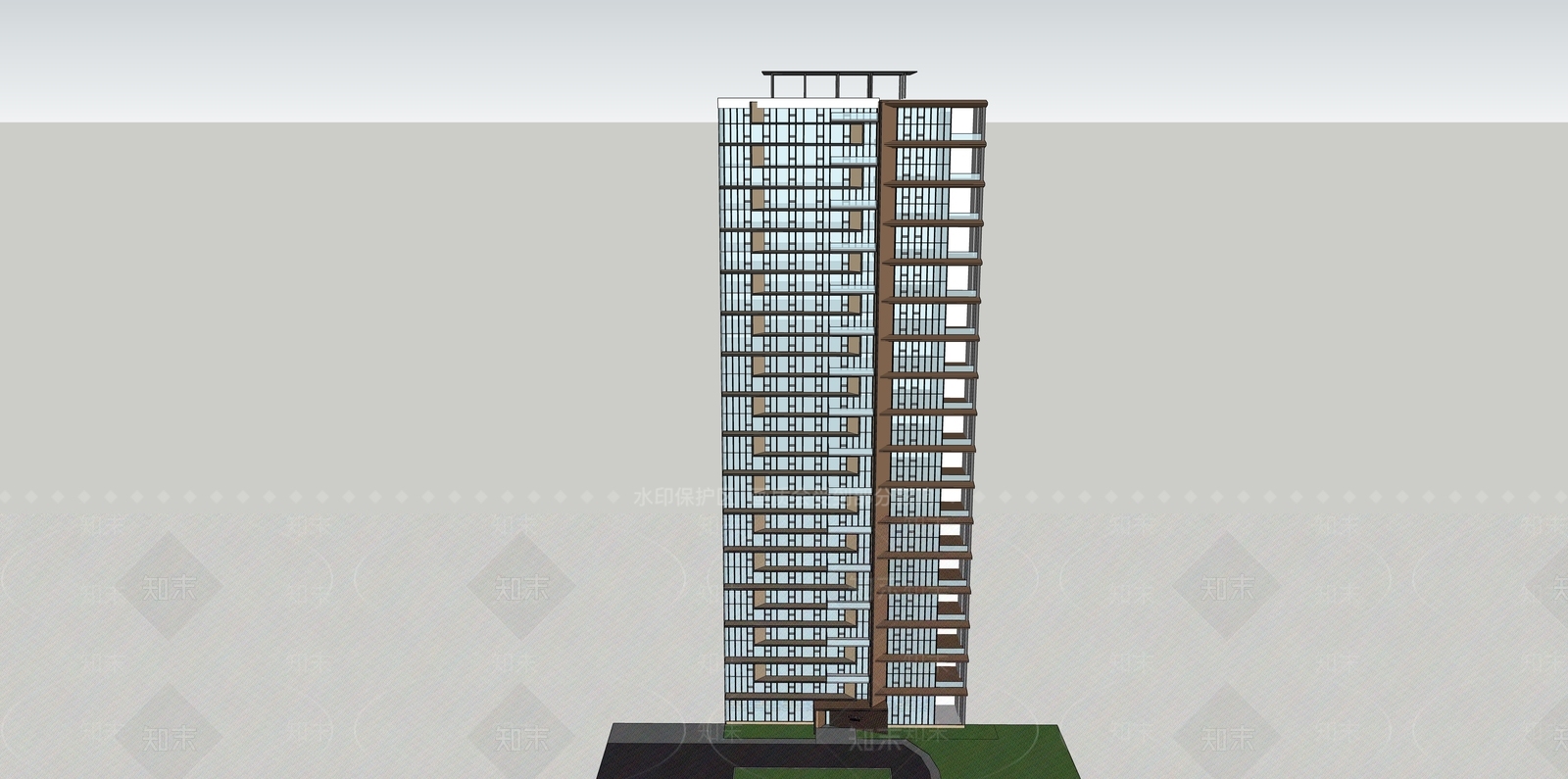 高层住宅SU模型下载【ID:1201255576】