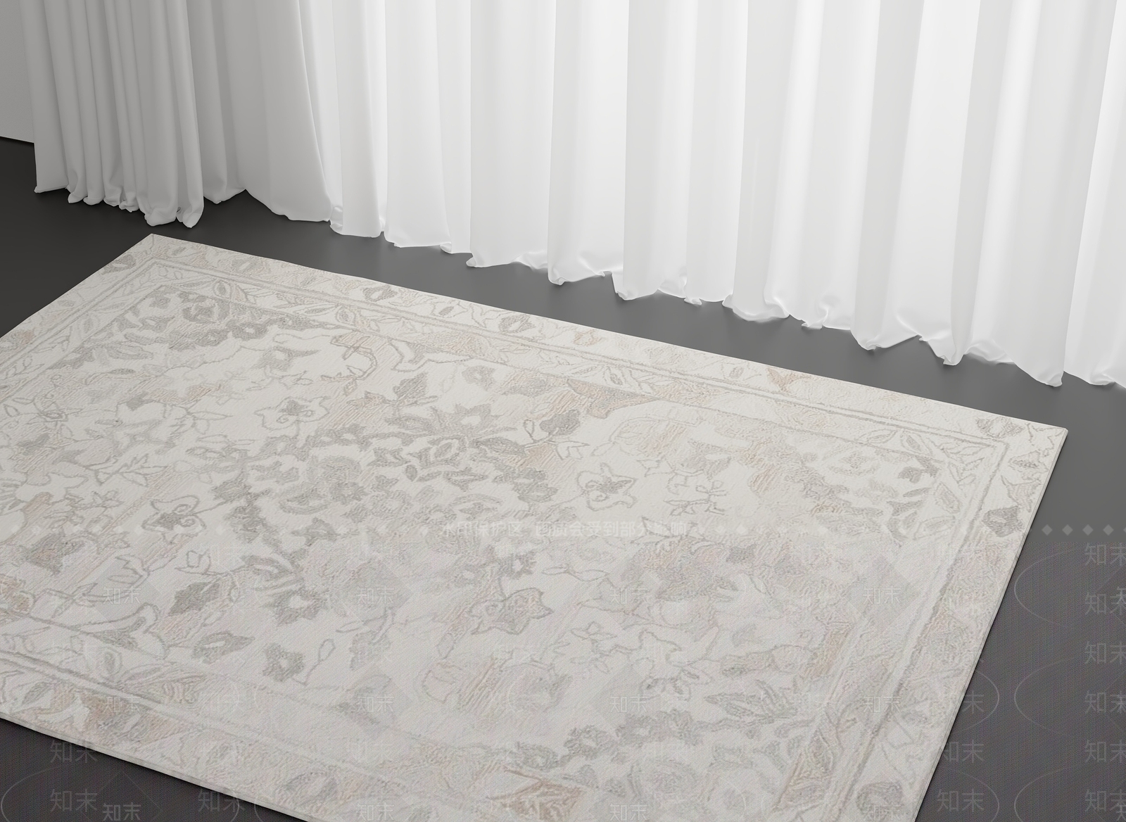 美式复古地毯SU模型下载【ID:1201254661】