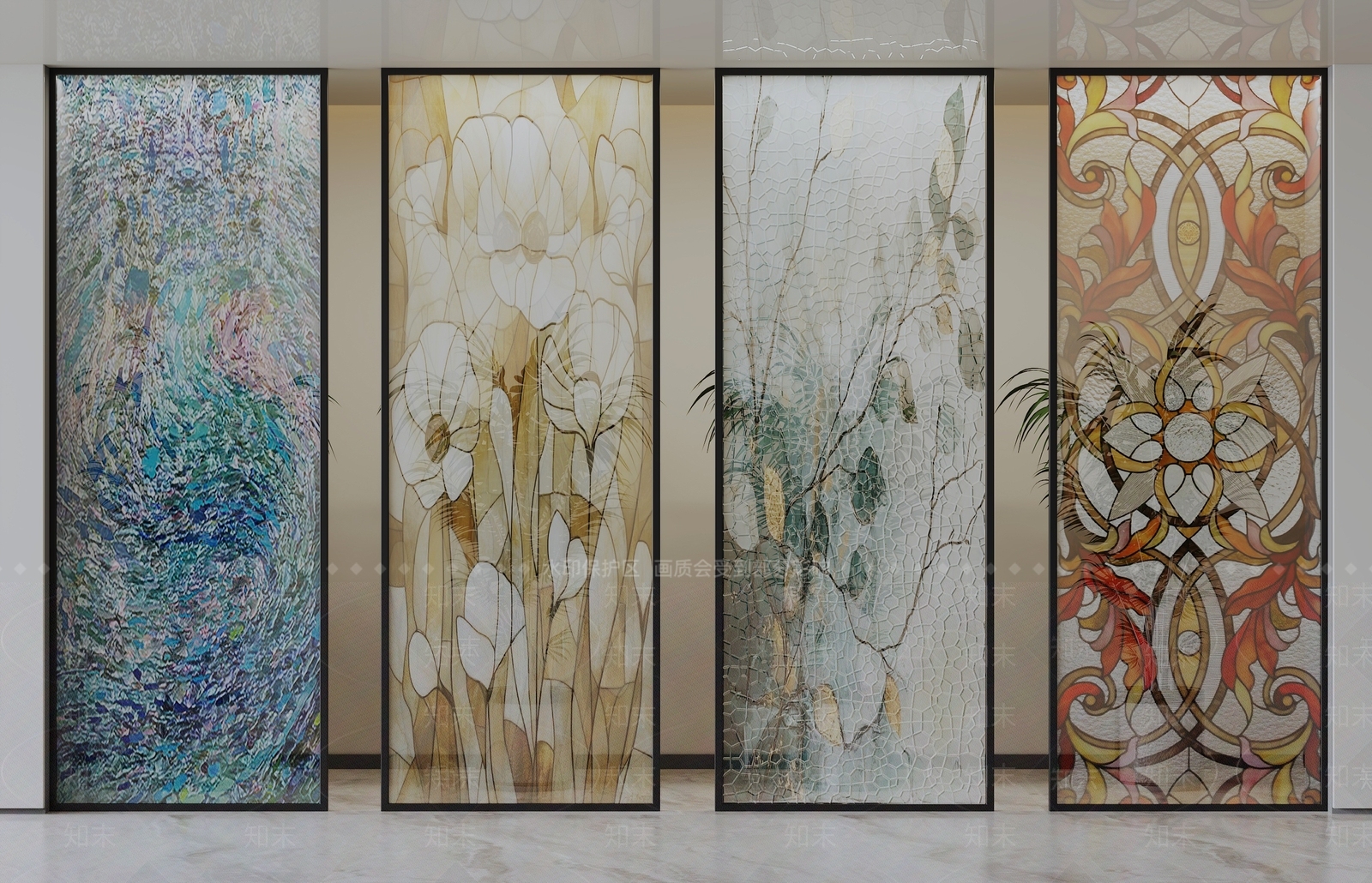 现代意式隔断3D模型下载【ID:1201255157】